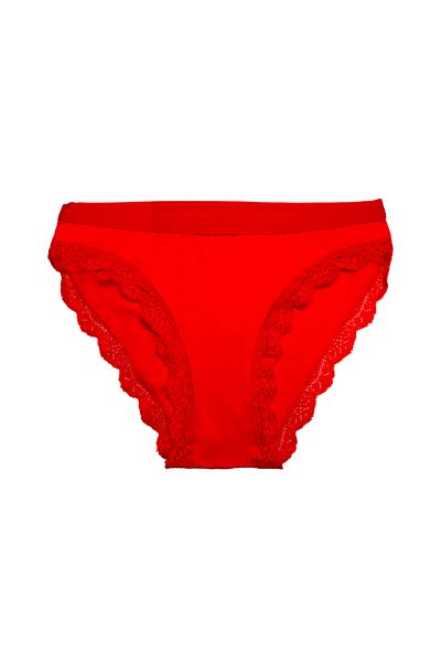 Tutku New Year's Special Red Lace Bikini Panties