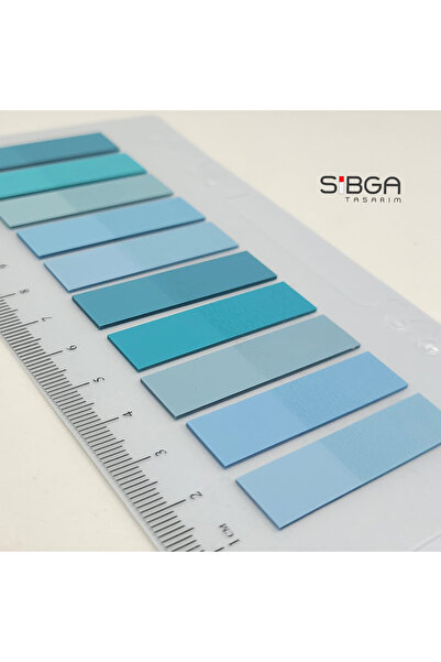 sibga tasarım Transparent Colored Post-It Note Paper - 200 Sheets Bookmark Sticker