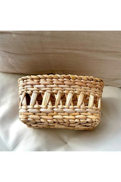 AFRALYAHOME Coș de răchită cu design special de 18 cm - Casă/Decor, Multifuncțional, Organizator pentru pâine