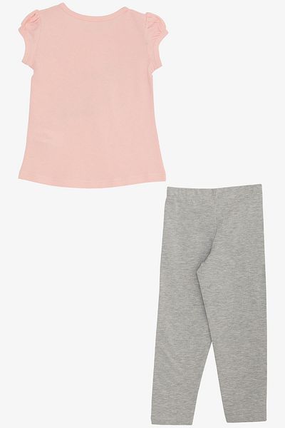 Breeze 1.5-5 Years Girl's Floral Printed Tights - Pink
