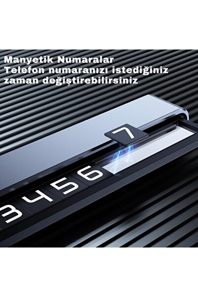 coofbe Premium Aluminum Car Parking Number - Concealable Crosswalk
