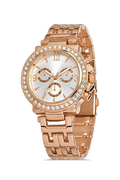 Louis Genessio Zircon Stone Rosegold Women's Wristwatch