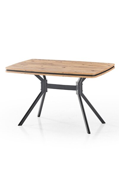 fursimo Norf Serisi 80x120 Sabit 1. Sınıf Metal Ayaklı Antrasit Ironi Mutfak Masası Takımı Gri Sandalye