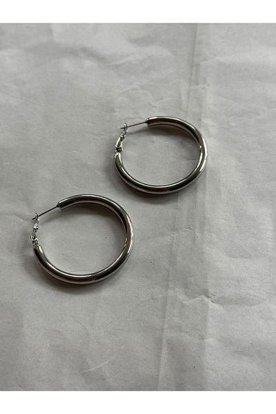 shop 316L Silver Steel Hoop Earrings