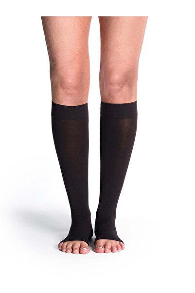 Sigvaris Thermoregulating Premium Seri (COTTON)/diz Altı /orta Basınç /medium Short/a.burun /siyah