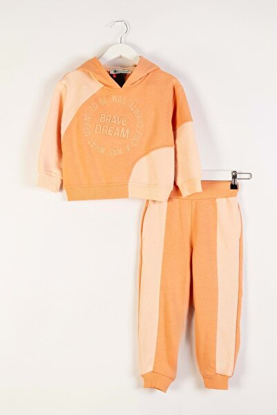 wakawakakidsstore Απλικέ μπροστινή φόρμα για κορίτσια με κουκούλα