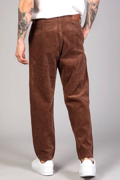 LTC Jeans Ανδρικό βελούδινο παντελόνι Coffee Baggy Fit Comfortable Fit
