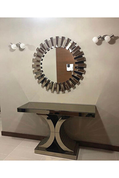 BENGİ TİCARET Dresuar 18000 Güneş-sanel Klasik Hilal Model Cam Ayna Kaplama Füme Ayna El Yapım