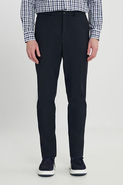 ALTINYILDIZ CLASSICS Ανδρικό παντελόνι με μπλέ Navy Slim Fit με λεπτή εφαρμογή με πλαϊνή τσέπη με δεμένη μέση