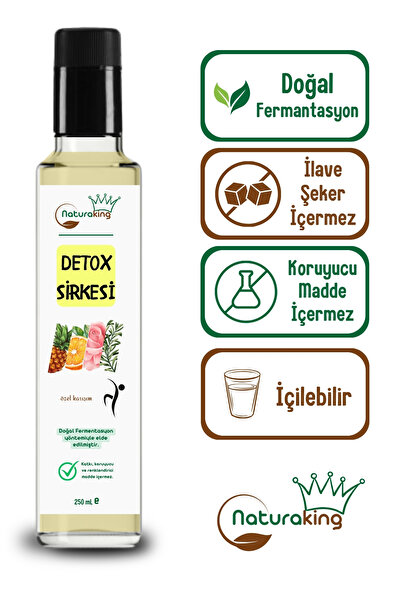 Naturaking Doğal Fermente Detox Sirkesi [250 mL] Katkısız Form Sirkesi