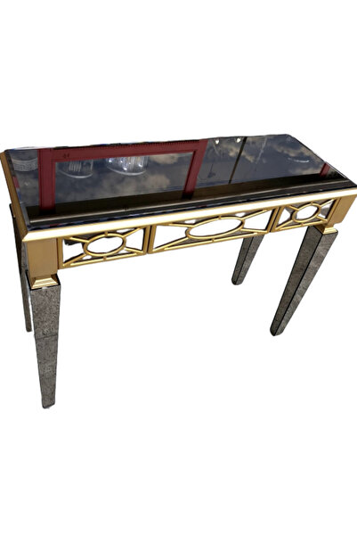 Ankara Mobilya Dresuar 12557 MOTİFLİ Ayna Kaplam MODEL Parlak Gold Kayın torn...