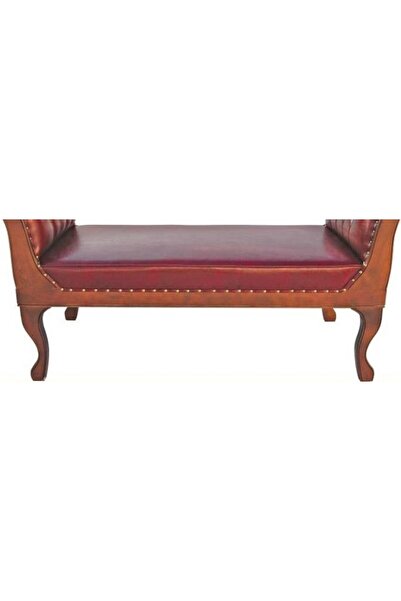 BENGİ TİCARET Markiz St Dekoratif Çok Amaç Dinlenme Model Kayın Aslan Ayak Kapitone Elyapım