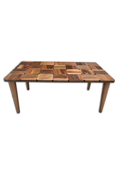 BENGİ TİCARET Orta sehpa 13790 KARELİ Tabla MODEL Kayın Retro Ayak Parlak Cev...