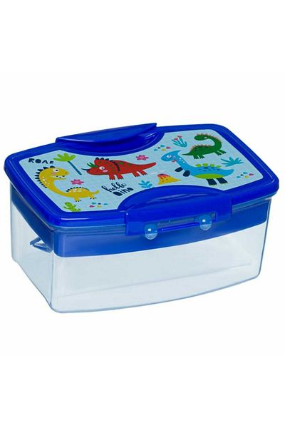 Micostore Children's Compartmented Casserole, with Cutlery, Dinosaurs, 920 Ml, 18 X 13.5 X 8.3 Cm, School Lunch Box