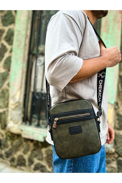 Chekich CH102 Stealht Square Men's Bag BLACK / KHAKI