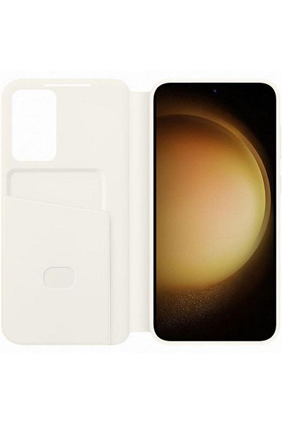 Samsung Smart View Wallet Case Beige Galaxy S23 Plus