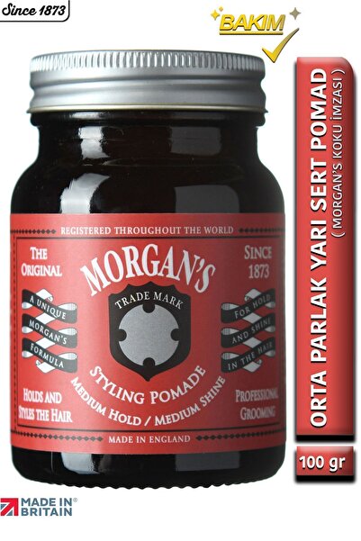 Morgan's Pomade Morgan's Medium Hold Shine - Orta Tutuşlu Parlaklık Veren Pom...