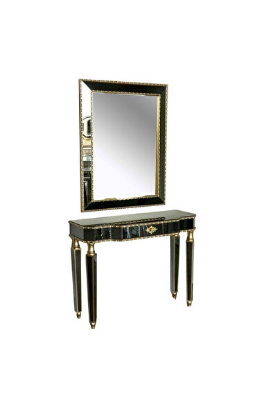 BENGİ TİCARET Dresuar 17338 HAYAL Çekm Geniş tabla Gold Cam Ayna Kaplama ayak...