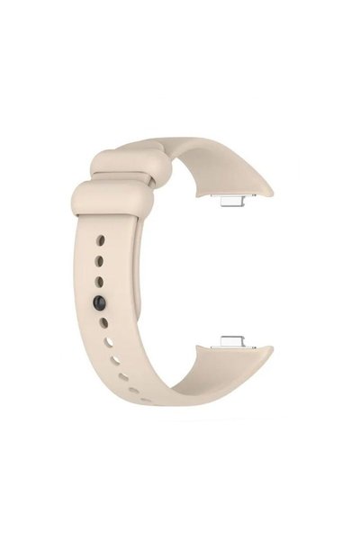 Gpack Xiaomi Smart Band 9 Pro Kordon Delikli Kayış Silikon Krem