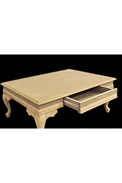 BENGİ TİCARET Orta sehpa 13558 Model Çekmeceli Pervaz Kayın Aslan ayak Masif ...