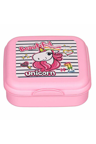 Micostore Κατσαρόλα, Δοχείο Φαγητού για Παιδιά για το Σχολείο, Μονόκεροι, 13 X 17 Εκ., Ροζ, 630 ml