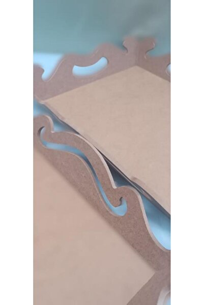 BENGİ TİCARET Hobi ERDL 90029 ekoratif Model Öymalı Dalga Tepsi Takımı Ahşap ...