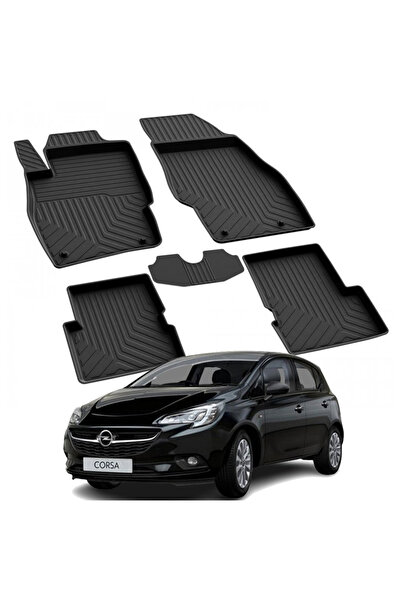 YEO OPEL CORSA E 2014-2019 Model Yılları İçin Uyumlu Yeo 4D Havuzlu Paspas Ta...