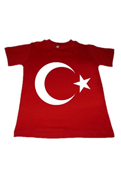 Kostüm Sarayı Unisex dečja crvena polumeseca zvezda Štampano T-shirt