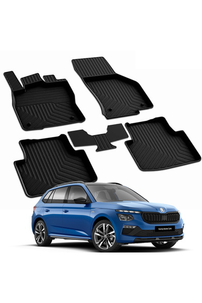 YEO SKODA KAMIQ 2019-2024 Model Yılları İçin Uyumlu Yeo 4D Havuzlu Paspas Takımı