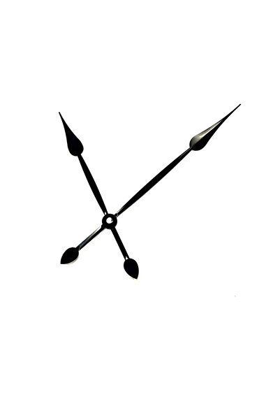 MetaQuartz Aksesuar عقارب العقرب المعدنية ذات الورقة السوداء، ميتا كوارتز