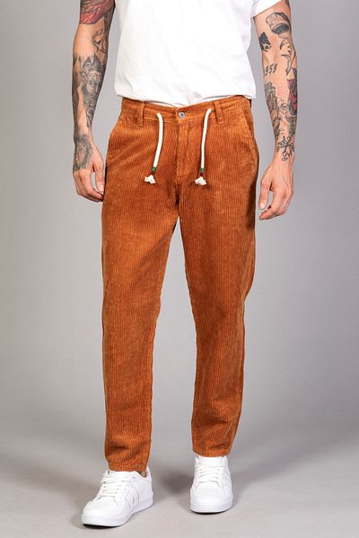 LTC Jeans Ανδρικό βελούδινο παντελόνι Camel Baggy Fit Comfortable Fit