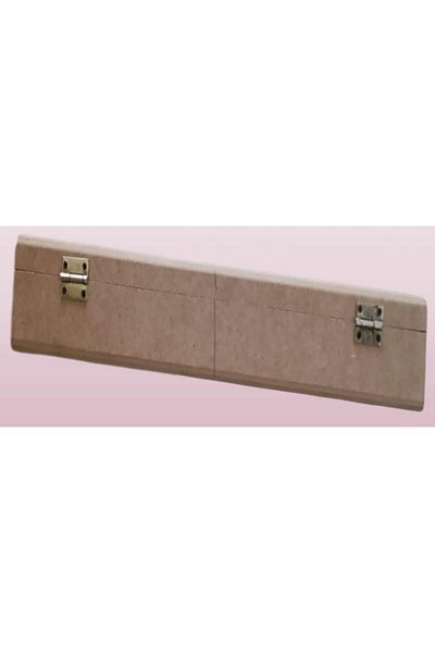 BENGİ TİCARET Hobby Adn 90249 - Decorative Wooden Mdf Skewer Box with Ham Cnc Cut and Clip Handmade