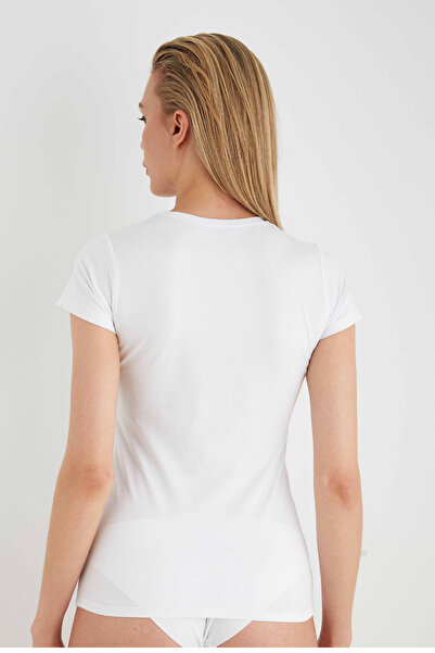 Sevim Γυναικείο μπλουζάκι με λαιμόκοψη 2 συσκευασιών Lycra