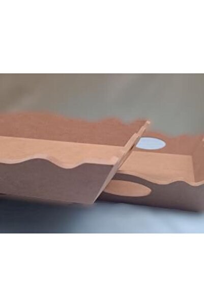 BENGİ TİCARET Hobi ERDL90030 Dekoratif Model Üçlü Tepsi Seti Dalga Kenar HAM ...