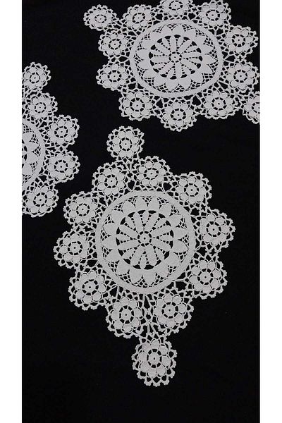 Papatyam 3 Coffee Table Lace - 21X31 cm Hand Knitted Crochet / Vintage / Cotton Ip