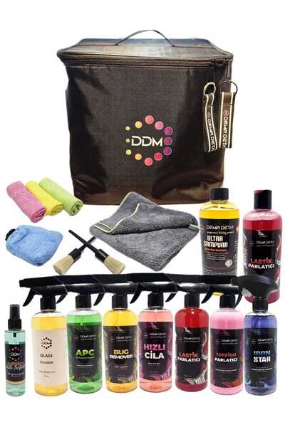 DDM Car Detailing Kit 17 pcs - Çantalı Detay seti 17 parça