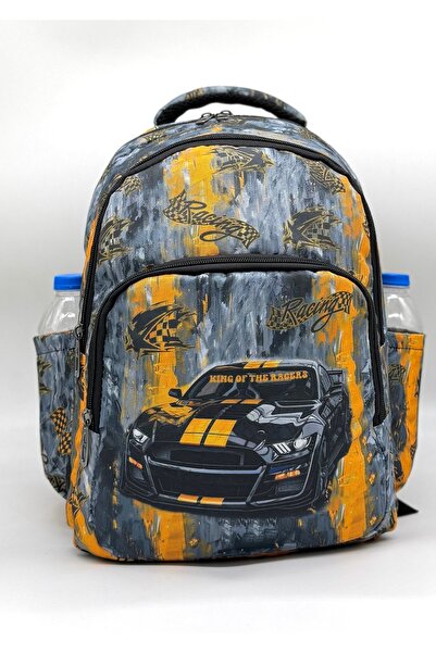 Bevitton Набір 3 для хлопчиків Перша шкільна сумка Автомобіль з візерунком жовтого кольору