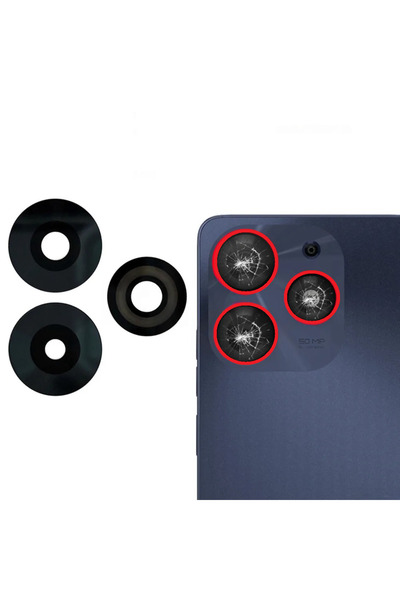 Fodos Tecno Spark 10 Pro Kamera Lensi Cam - Kamera Camı - Yapışkanlı - KI7 Uy...