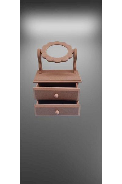 BENGİ TİCARET Hobby Erdl 90064 Decorative Makeup Box Raw Model Daisy Mirror Frame 2Çek Handmade