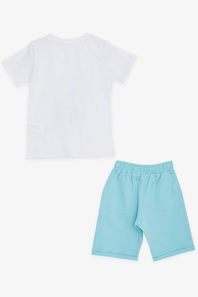 Breeze Boy's Shorts Set Animal Printed 1-4 Years, White
