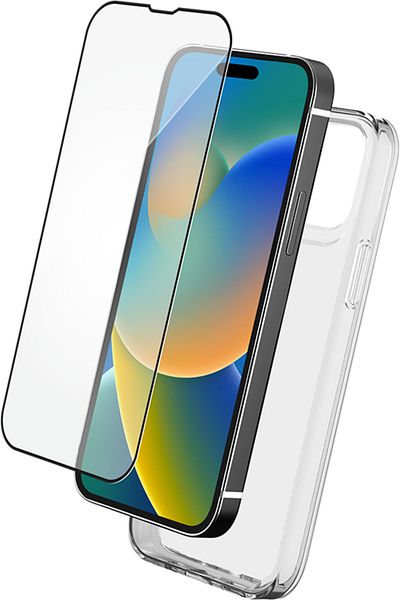 Force Bigben Pack iPhone 15 Transparent Case + Tempered Glass + Smartframe
