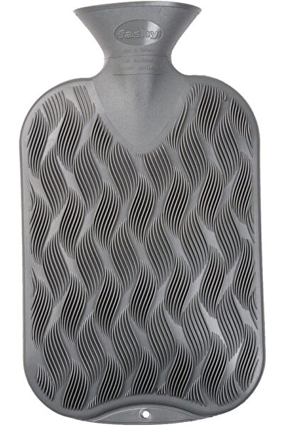 Fashy Dalga Desen Sıcak Su Torbası Gri Termofor