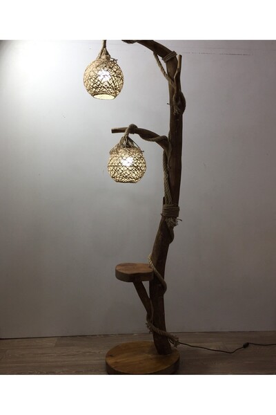 Genel Markalar Lambader 13964 Sarmaşık Atmaca 2li Doğal Malzemeler Kuru Zeytin Veya Çam Dalı