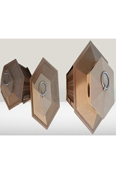 BENGİ TİCARET Hobi Adn 90235 Dekoratif Fenerlik 3lü Set MDF HAM CNC Kesim Oym...