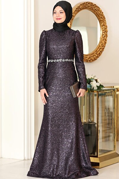 Esilanur Nihal Tesettür Abiye Mürdüm