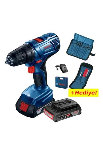 Bosch Professional GSB 180-LI 2.0 Ah Çift Akülü Darbeli Vidalama Makinesi + 2...
