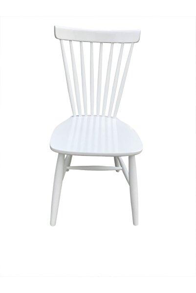 Ankara Mobilya Sandalye 12552 Midilli Model Kayın Retro Ayak Kafes sırt Beyaz...