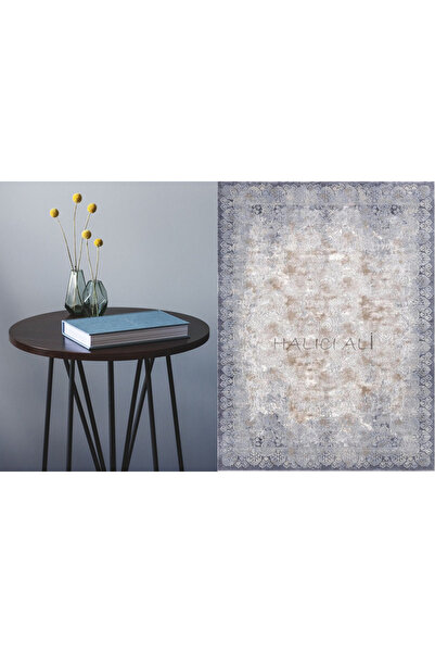 Dinarsu HALICI ALİ ETNİK DESEN MODERN GRİ LACİVERT KAHVE BEJ YUMUŞAK ÜST KALİ...