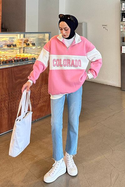 lamelif Φούτερ Colorado με στάμπα με τρεις κλωστές