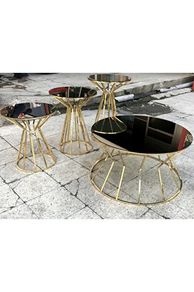 BENGİ TİCARET Brc CADDE 13852 Zigon-Orta sehpa Model Metal Gold Renk kaplama ...